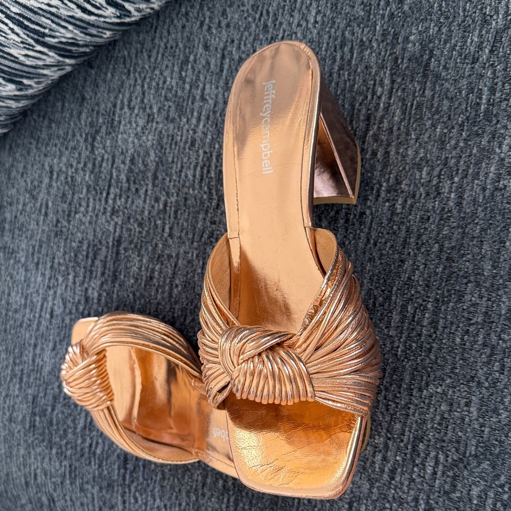 Jeffrey Campbell Metallic Bronze Mules - Picture 5 of 5